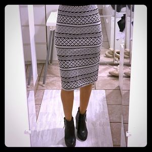 Black and white skirt